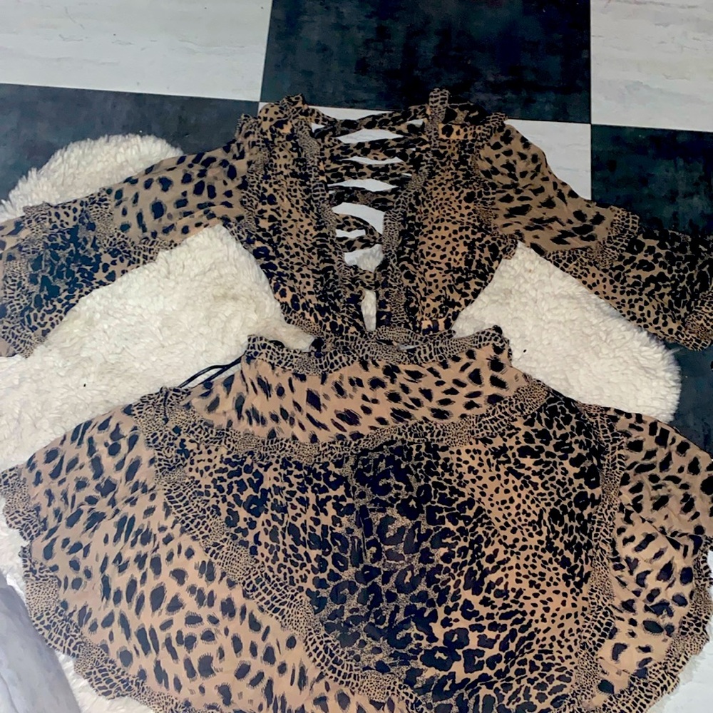 Zimmermann Dress Leopard Print- Midi Version